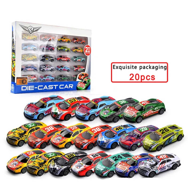 Set promozionale personalizzato in lega personalizzato simulazione in miniatura 1/64 Diecast Model Car Toys veicoli tirare indietro macchinina per bambini