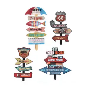 American vintage wooden handicraft sign wall hanging bar restaurant and cafe wall decoration
