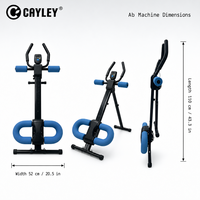 Appareil d'entraînement abdominal pliable, machine de fitness pour le gainage, équipement de gym à domicile, entraîneur d'exercices pour la taille et l'abdomen pour le remodelage corporel
