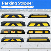 Bordillos de estacionamiento de caucho reciclado OEM LHH-DW-47 amarillo+negro, duraderos y antienvejecimiento, 100 mm de grosor de placa, 183 cm, Zhejiang Mall