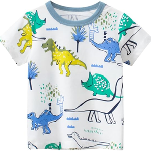 Enfant en bas âge garçon tricoté coton t-shirt personnalisé Applique Boutique vêtements été enfants garçon vêtements chemise à bas prix usine directe - Product Image 5