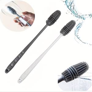 High-quality, low-price long-handled silicone <b>bottle</b> magical <b>brush</b> for washing cups, household cup <b>brush</b>, Easter gift - Product Image 1