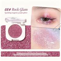 Palette de fards à paupières miniatures imperméables longue tenue, couleur unie foncée, avec logo personnalisé, étui de maquillage pour les yeux, pigment pailleté, marque privée