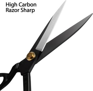 Ciseaux de couture en acier noir, ciseaux de tailleur anti-rouille professionnels pour la coupe de tissus - Product Image 3