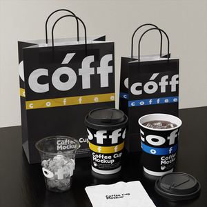 Bolsa de Papel para Llevar Café, con Asa de Cuerda de Algodón Marrón, para Comida Rápida, Promociones, Reutilizable, Reciclable, de Papel Kraft - Product Image 1