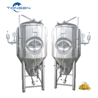 Tanque Fermentador de Cerveza de Acero Inoxidable Tonsen con Camisa de Enfriamiento, Capacidad de 100L - 100T