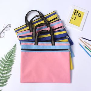 Bolsa de Lona Impermeable, Duradera, Colorida, de Gran Capacidad, Portátil, para Documentos, con Doble Compartimento y Cierre de Cremallera - Product Image 3