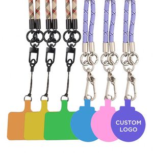 Custom <b>Polyester</b> Phone Tether Wrist Strap <b>Lanyard</b> with Hand Rest String and Embroidered Keychain Brand Keychain Rope - Product Image 3