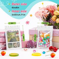 Sacs en mylar anti-odeur Pochette d'emballage holographique refermable avec fenêtre transparente pour le stockage de l'électronique de bijoux de cils alimentaires