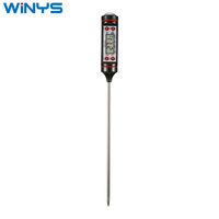 Termometer Daging Digital WINYS Kitchen Probe Bahan Stainless Steel Plastik Alat Pengukur Air/Susu untuk BBQ Memasak TP101 Baterai LR44 -50~300