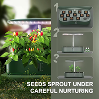 Système de culture hydroponique 12 pods maison jardin intérieur spectre réglable Led élèvent la lumière jardinière de jardin
