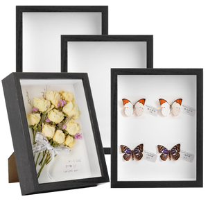 Bán buôn tùy chỉnh khung gỗ hiển thị sâu trường hợp hình ảnh khung hộp khung ảnh kích cỡ khác nhau MDF bóng sâu hộp hiển thị - Product Image 1