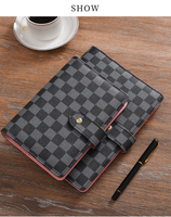 Vente en gros d'usine, agenda à feuilles mobiles A6 en cuir PU, classeur à 6 anneaux, portefeuille budgétaire, carnet, organisateur d'argent, couverture rigide
