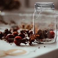 Bocal en Verre avec Couvercle (1 Litre), Récipient de Rangement Hermétique pour Aliments, Farine, Pâtes, Café, Bonbons, Friandises pour Chiens, Snacks