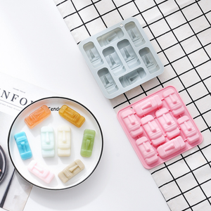 جزيرة عيد الفصح حجر موي سهل التحرير سيليكون قالب الخبز للشوكولاتة فندان كيك نخب الحلويات - Product Image 1