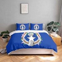 Ensemble de couvre-lit en coton à motif de drapeau national personnalisé, 3 pièces, pour la maison, le dortoir universitaire et la rénovation de la chambre d'hôtes