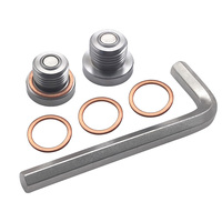 Kit de bouchon de vidange magnétique en acier inoxydable M16x1.5 pour différentiel avant Polaris RZR/Ranger/Sportsman - Remplace 2203739 et 2203738