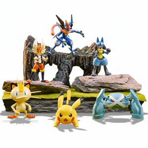 Ensemble de figurines d'action de bloc de <span class=keywords><strong>construction</strong></span> Pokémon de haute qualité posant modèle <span class=keywords><strong>Pikachu</strong></span> Greninja Lucario assembler jouet cadeau d'affichage créatif - Product Image 1
