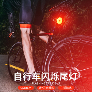 Feu arrière LED pour vélo avec coque en aluminium, 4 modes, étanche IPX6, pour VTT et sécurité cycliste - Product Image 2