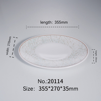 Kit d'assiettes rondes de luxe modernes 20112 personnalisables, ensemble de vaisselle en mélamine écologique pour la maison ou le restaurant