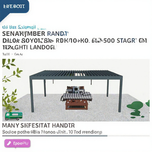 Pérgola Motorizada de Aluminio WANJIA, Persianas Impermeables Retráctiles, Arco con Estructura Metálica con Recubrimiento en Polvo, para Uso en Cabañas y Pabellones - Product Image 4