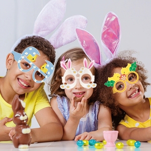 Gafas de Papel con Diseño de Conejo y Pollo para Fiestas de Pascua, Accesorios para Fotos - Product Image 4