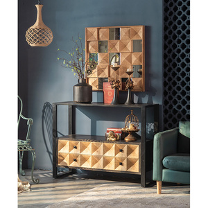 Muebles de estilo <span class=keywords><strong>Industrial</strong></span> para el hogar, espacio de almacenamiento grande de 9 cajones, armarios laterales de comedor, <span class=keywords><strong>mesa</strong></span> de <span class=keywords><strong>consola</strong></span> de pasillo antiguo Superior de madera - Product Image 3