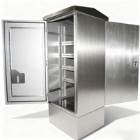 Boîtier de distribution extérieur sur pied en acier inoxydable 304, indice de protection IP65, avec revêtement en poudre