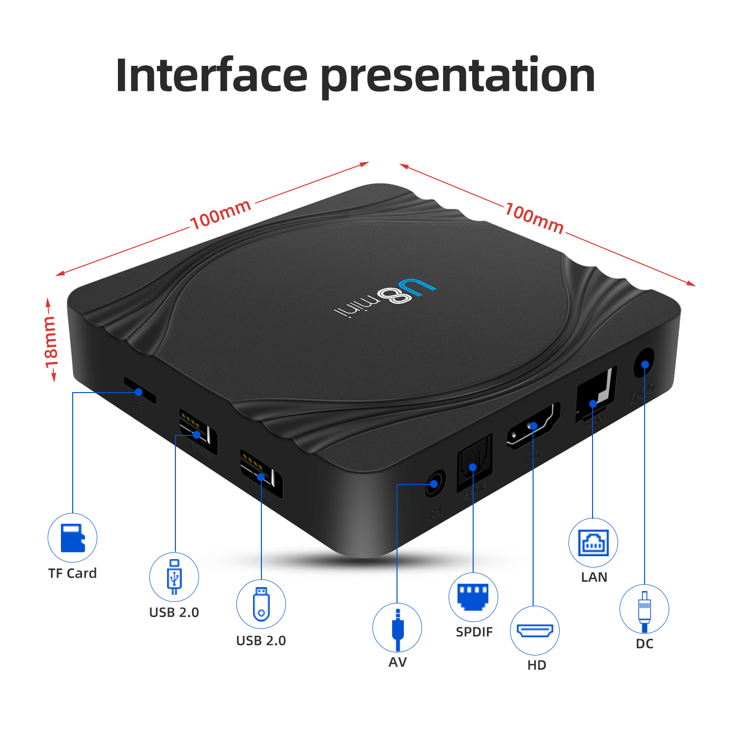 El más nuevo 2,4G Android Tv caja Amlogic S905W TV box con tarjeta TF LAN100 apoyo Asia África nos la UE Set Top Box