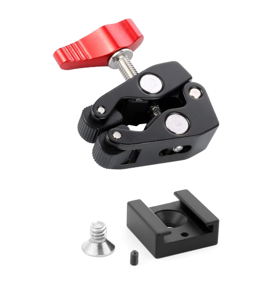 Q25608-K Claw Clamp+Cold Shoe Black