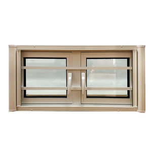 Fenêtre à <span class=keywords><strong>double</strong></span> battant en alliage d'aluminium à rupture de pont thermique, garde-corps antivol, fenêtre à battant pour cuisine, fenêtres et portes en aluminium - Product Image 1