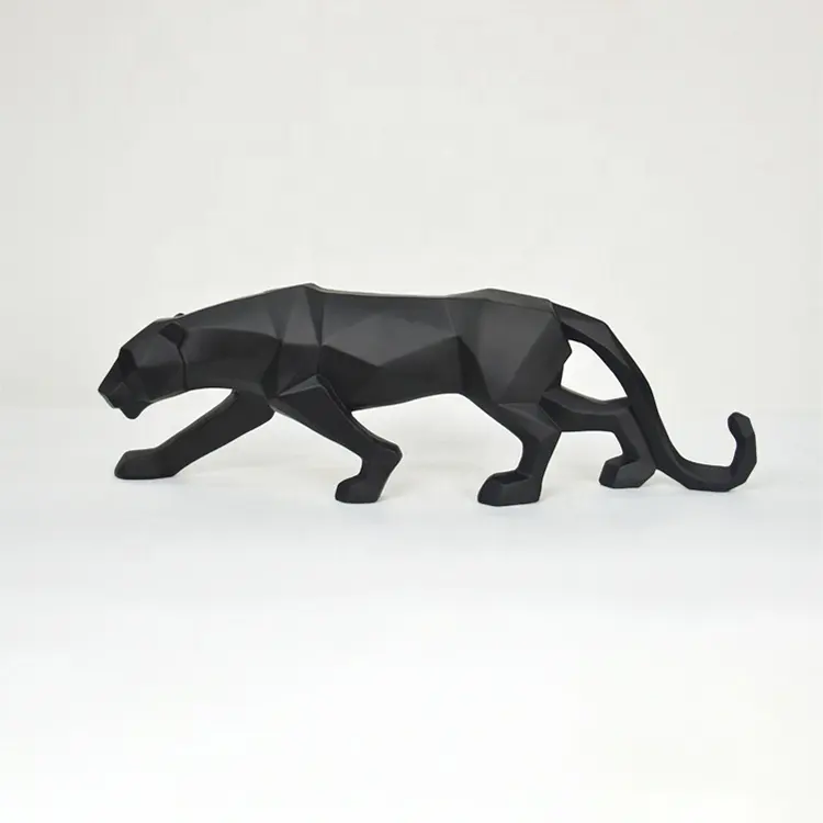 Kreatives Panther Harz Craft Art Desk Deco Miniaturtier Fiberglasfigur für Bücherregal Dekor