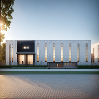 Edificio Prefabricado de Acero para Almacén, Cobertizo de Almacenamiento Industrial Ligero y Taller