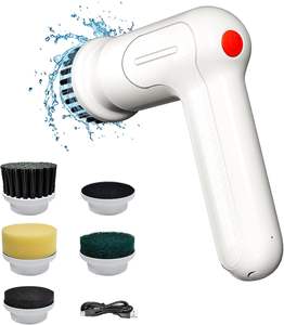 Handheld Rechargeable <b>Electric</b> Rotating <b>Spin</b> <b>Scrubber</b> Crevice Cleaning Brush Household Kitchen Cleaning Tool - Product Image 1