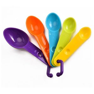 Lixsun Juego de 9 <span class=keywords><strong>Tazas</strong></span> y Cucharas <span class=keywords><strong>Medidoras</strong></span> de Plástico de Grado Alimenticio para Cocina, con Diferentes Colores - Product Image 4