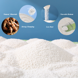 Litière pour chat écologique OEM haute <span class=keywords><strong>absorption</strong></span> sans poussière manioc biodégradable agglomérant logo personnalisé pelle facile - Product Image 2