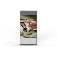Affichage numérique LCD double face haute luminosité 700 nits pour vitrine intérieure, signalisation numérique pour centre commercial, publicité de détail