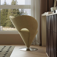 Samt-Drehstuhl Runde Form Schlafzimmer Lounge Wohnzimmer Möbel Modernes Sofa