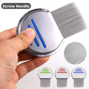 Pettine per rimozione delle pulci dell'ago del filo della vite del pettine dei pidocchi dell'animale domestico della testa dell'acciaio inossidabile - Product Image 4