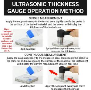 Medidor de Espesor Ultrasónico HT-1200 con Pantalla LCD Digital, Herramienta de Medición con Rango de 2-300 mm - Product Image 2