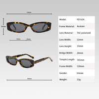 Lunettes de soleil polarisées UV400 en acétate faites à la main de haute qualité, forme rectangulaire étroite, pour la plage, les voyages, les vacances, pour femmes, OEM