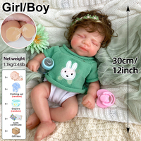 Mini poupée reborn en silicone PASCALE de 30 cm, jouet compagnon pour bébé, poupées anatomiquement correctes