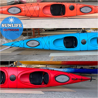 Vente en gros Kayak de mer durable océan 13 ~ 17 pieds Kayak de mer grand approvisionnement 1 personne 58 livres coque Kayak Skiff bateau