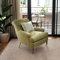 Amerikanischer Retro-Leinens essel Französisches Holzsofa im Vintage-Stil für modernen Wohnzimmer balkon für Hotel Small Apartments