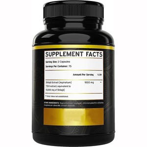 OEM Shilajit Supplement 10000mg per portie, maximale sterkte, 150 capsules, zeewier, zwarte komijn, kurkuma, klis, multimineralen - Product Image 2