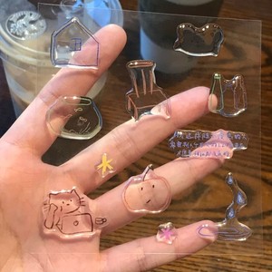 สติกเกอร์นูนลายการ์ตูนน่ารักแบบกำหนดเอง สติกเกอร์คริสตัล 3 มิติ สติกเกอร์ตกแต่ง DIY สติกเกอร์มุกสีประดับเพชร - Product Image 4
