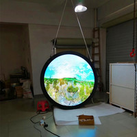 Écran LED rond couleur pleine P2.5 de 1m/1.5m/2m/2.5m de diamètre pour magasin de détail, centre commercial, fonction SDK, mur vidéo, garantie de 3 ans