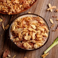 Suministro de Fábrica: Gránulos y Hojuelas de Cebolla Frita y Deshidratada (FD), Certificación HALAL, 100% Natural para Ingredientes de Snacks