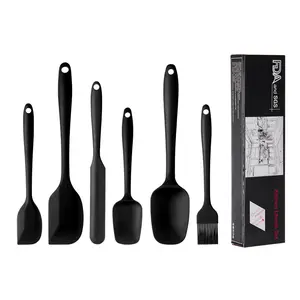 Silicone Rubber Spatula Set Baking Tools For Baking Cooking and Mixing Dishwasher Safe Easy to Clean Kitchen Utensils