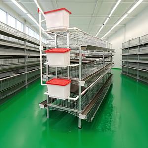 Cage à poulets de chair galvanisée épaissie, équipement d'élevage de poussins, cage à poussins à 4 niveaux à vendre - Product Image 3